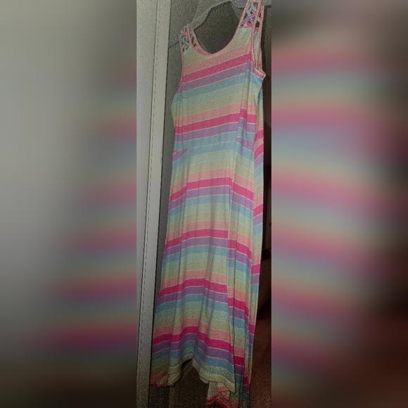 The Children's Place Colorful Striped Dress M 7/8 - Picture 2 of 2